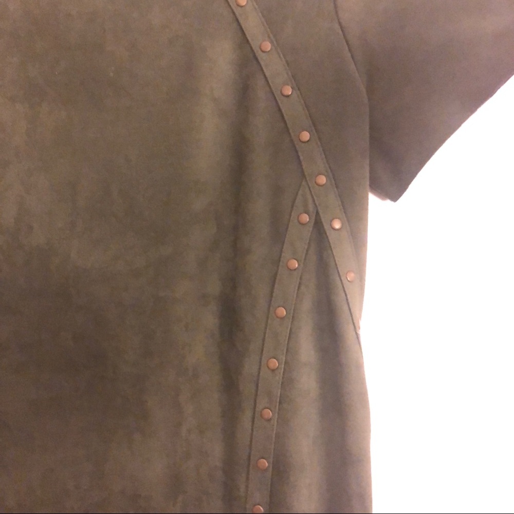 Faux Suede Green Mini with Metallic Detail